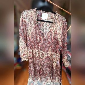 Johnny Was small shimmery tunic